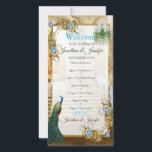 Golden Royal Peacock Temple Mariage Dreams<br><div class="desc">Des visions rêvées des origines de notre monde naturel,  avec feuillage magique,  oiseaux colorés,  cascades luxuriantes et rivières,  où fleurissent des fleurs roses,  oranges et jaunes charnues et poussent lourd sous le poids de votre design mariage.</div>