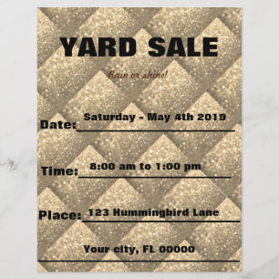 Golden Sparkle Yard Vente / Faire-part d'événement