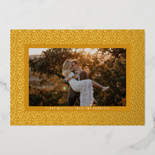 Golden Stars Boho Photo Gold Foil Carte de vacance