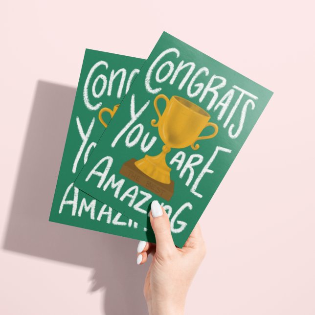 Golden Trophy Félicitations Carte de voeux (Créateur téléchargé)