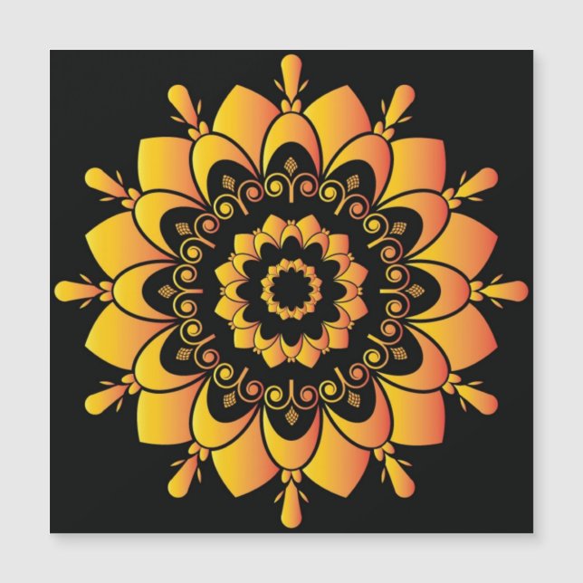 Golden Unique Mandala Design (Devant)