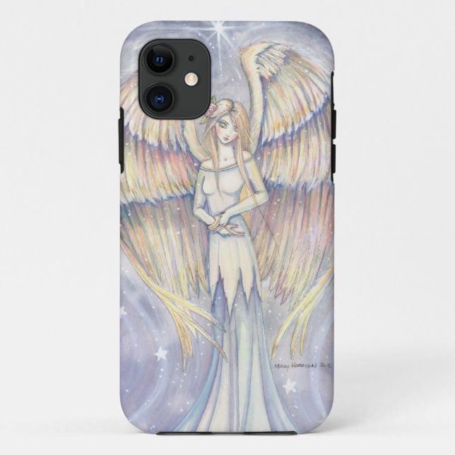Golden Wing Angel Imaginaire Art iPhone 5 Coque (Dos)