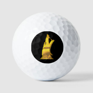 Golden Wolf Head balles de golf à valeur noire 12 