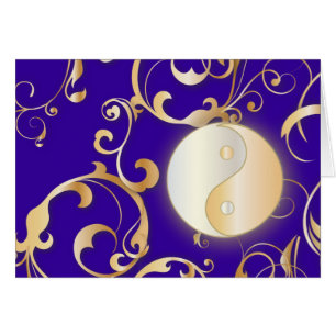 Golden Yin & Yang avec des parchemins