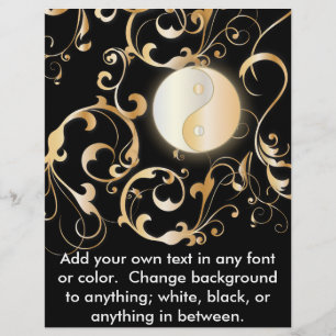 Golden Yin & Yang Floral Design