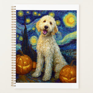 Goldendoodle Chien Mignon Halloween Jack O Lantern