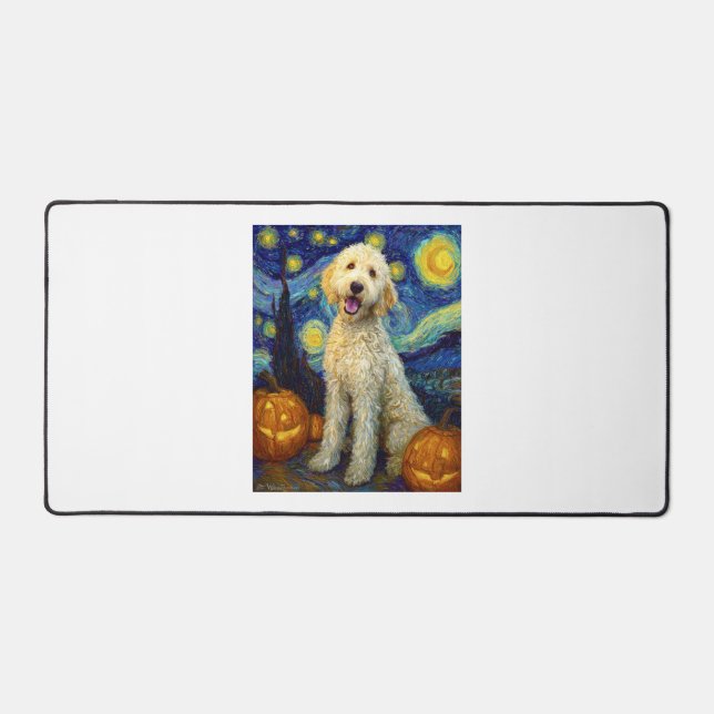 Goldendoodle Chien Mignon Halloween Jack O Lantern (Recto)