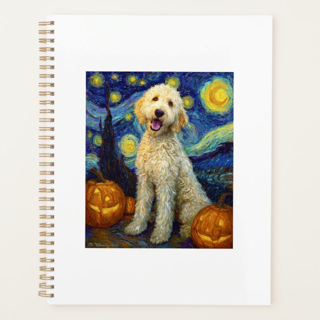 Goldendoodle Chien Mignon Halloween Jack O Lantern (Devant)