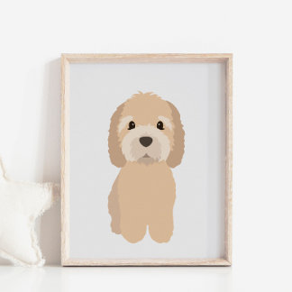GoldenDoodle Dog Nursery & Kids Room Decor Poster