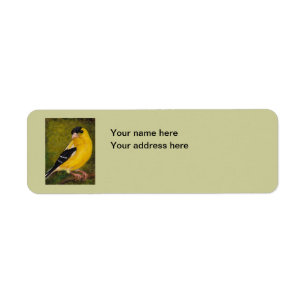 Goldfinch Bird Art Étiquette de adresse