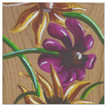 Goldfinches et Fleurs Tissu