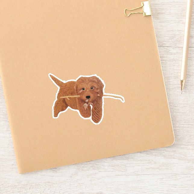 Goldie Doodle Small Custom-Cut Stickers (Carnet)