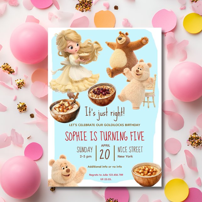 Goldilocks  Birthday Invitation (Créateur téléchargé)