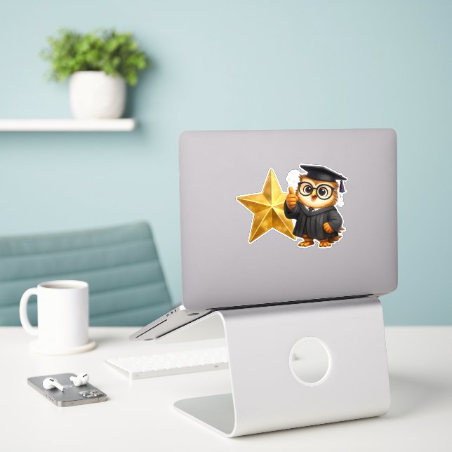 Goldstar achievement vinyl laptop sticker product (Ordinateur portable sur le bureau)