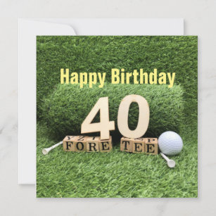 Golf 40e anniversaire avec numéro et carte balle d