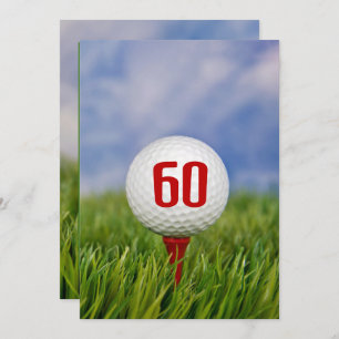 Golf 60e anniversaire Invitation de fête