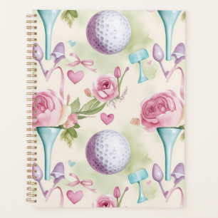 Golf à thème rose avec fleurs pour Lady golfer