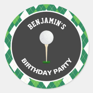 Golf Anniversaire Fête Favoriser Sticker