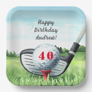 Golf Anniversaire Fête I Let's Par-Tee! Assiettes 