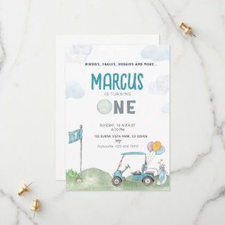Golf Anniversaire Invitation Boy Modèle Golf Cours