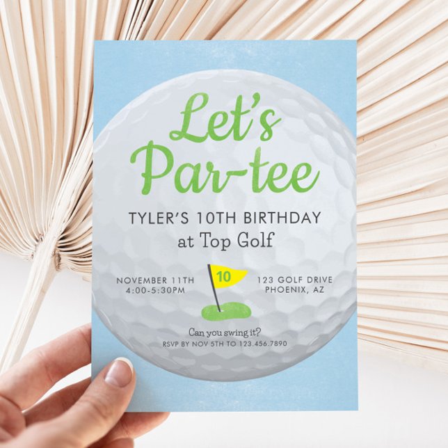 Golf Anniversaire Par-tee Invitation (Golf Birthday Invitation)