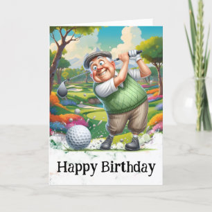 *~* Golf AP94 Senior Man Funny Humour Carte d'anni