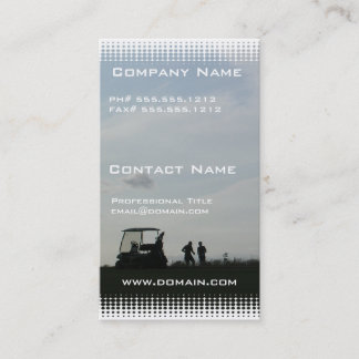 Golf au carte de visite de crépuscule