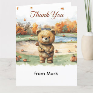 Golf Automne Salutation carte de remerciements pou