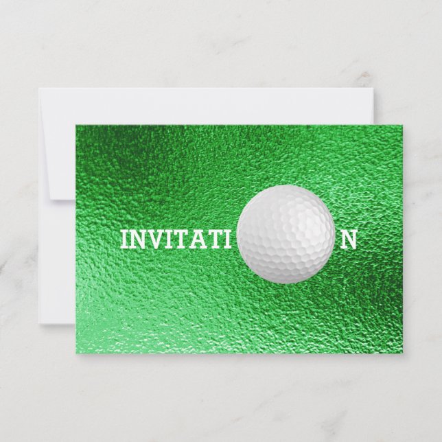 Golf Ball Custom 12,7 cm x 8,9 cm Invitations (Devant)