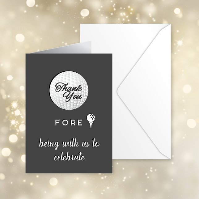 Golf Ball Merci Fore ! Personnalisé (Créateur téléchargé)