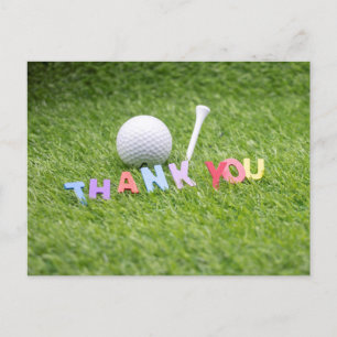 Golf balle & tee carte de remerciements