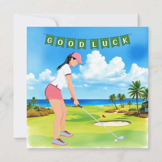 Golf "Bonne chance sur le terrain, Lady Golfer!" (Devant)