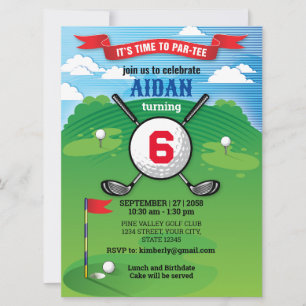 Golf Boy Anniversaire Par Tee Design