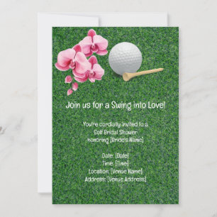 Golf Bridal Douche invitation pour golfeur