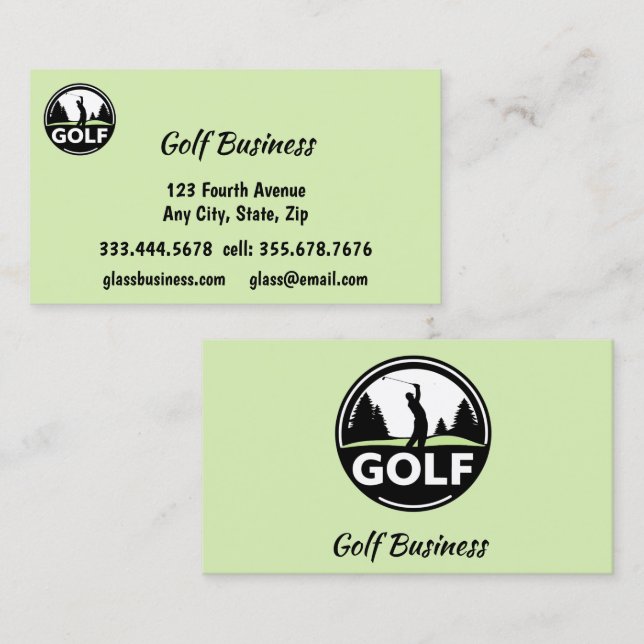 Golf Cartes d'affaires, Turf, Fournitures (Devant / Derrière)