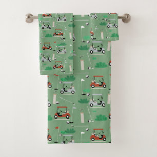 Golf Carts Moderne Golfer Golf Thème