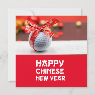 Golf Chines Nouvel An avec balle et rouge chance