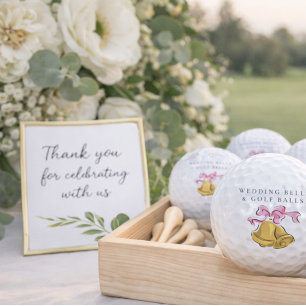 Golf 'Cloches de mariage & balles de golf' Cadeau de fa