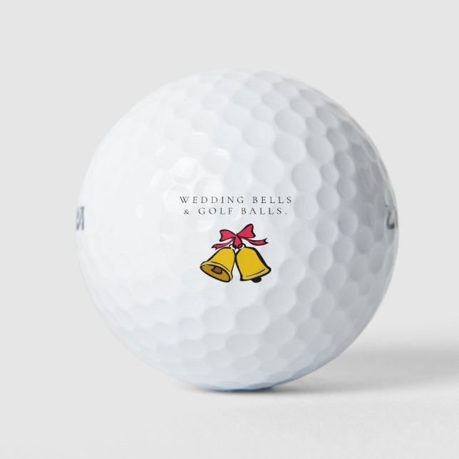 Golf 'Cloches de mariage et balles de golf' Cadeau de f (Devant)