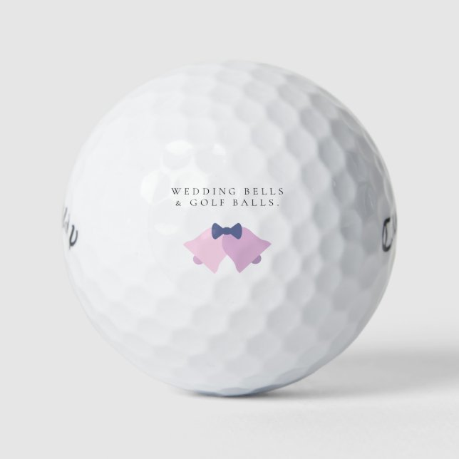 Golf 'Cloches de mariage et balles de golf' Cadeau de f (Devant)