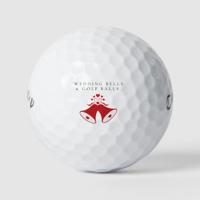 Golf 'Cloches de mariage et balles de golf' Cadeau de f (Devant)