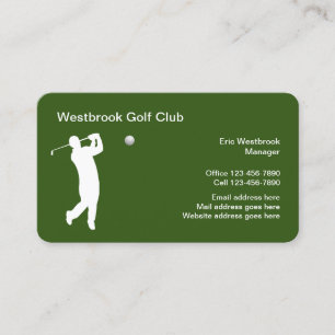 Golf Club Cartes de visite modernes