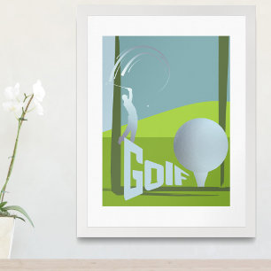 Golf club de golf resort décoration murale verte
