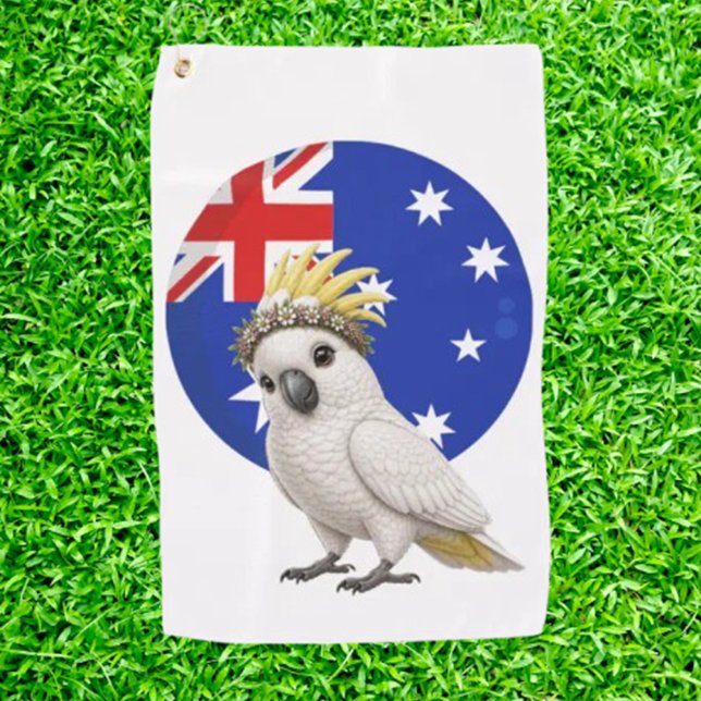 Golf Cockatoo Un petit morceau d'Australie Serviette de (Bring a splash of Australian sunshine to every round with the “Cockatoo)
