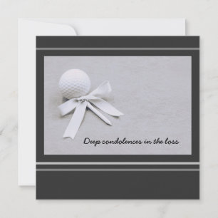 Golf Condoléances dans la perte de golfeur en gris