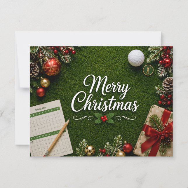 Golf de Noël sur green de putting (Devant)