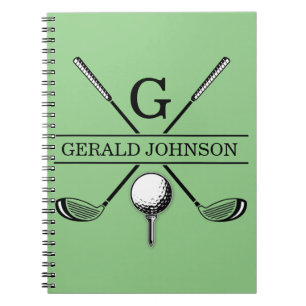 Golf Design Monogramme Modèle Carnet
