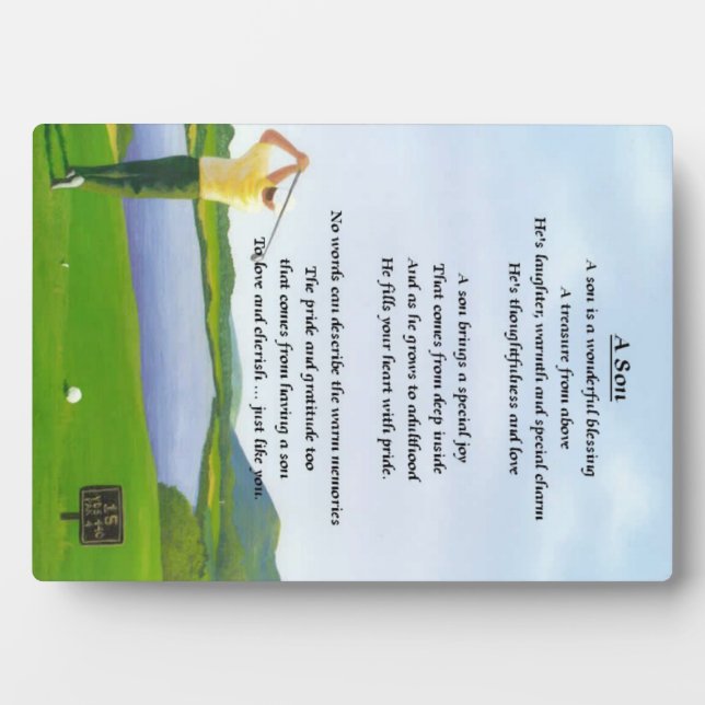 Golf Design - Son poem Plaque (Devant)