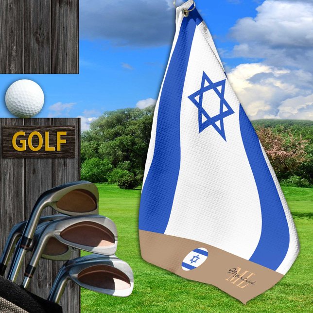 Golf Drapeau Israël & Israël monogrammed / serviette de (Créateur téléchargé)