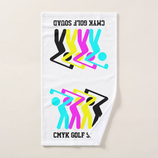 Golf élégant CMYK (Serviette à main)